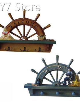 Antique Old Rustic Coat Rack Great Sea Style Half Rudder Hoo