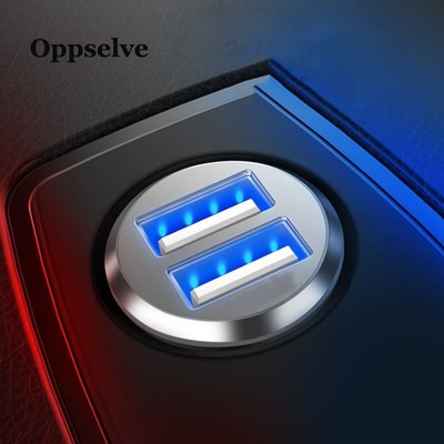 Oppselve Car Charger Mini Dual USB Car Charger Car styling