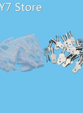 20Pair 4.8mm Male Spade Crimp Terminals Wire Connector with