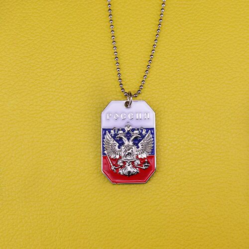 Russia flag necklace national emblem double eagle pendant s