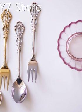Creative Royal Spoon Fork Coffee Stir European Retro Style G