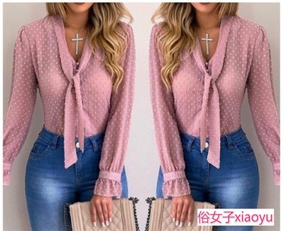 Good quality wish women's long-sleeved shirt blouse tops 5xl