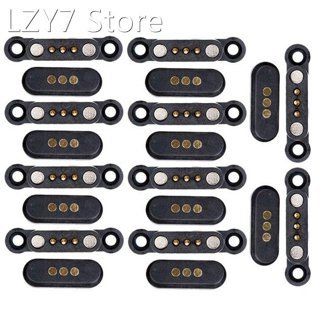 10 Pairs Spring Loaded Magnetic Pogo Pin Connector 3 Positio
