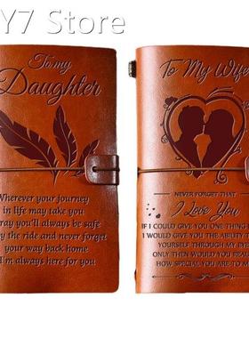 1 Pc Elegant Handcrafted Diary Notebook Engraved Leather Jou