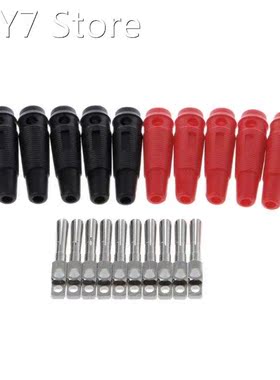 10 Pcs 32A 4mm Banana Plug High Current Insulated Shrouded S