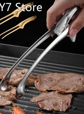 BBQ Food Tongs Korean Barbecue Clips Stainless Steel Grill C