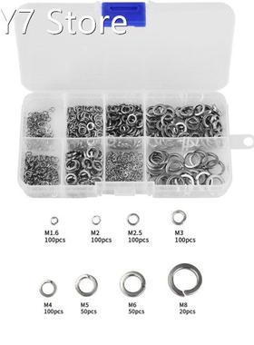 620Pcs Assorted M1.6-M8 304 Stainless Steel Shells Pad Sprin