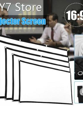 16:9 Projector Screen Curtain 100 120 150 Inches Portable Ho