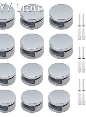 12 Pcs Zinc Alloy Glass Clips Mirror Clip Wall Mounted Glass