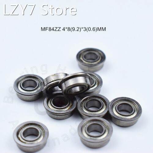 Flange 10pcs MF84ZZ 4*8(9.2)*3(mm) Free shipping chrome ste