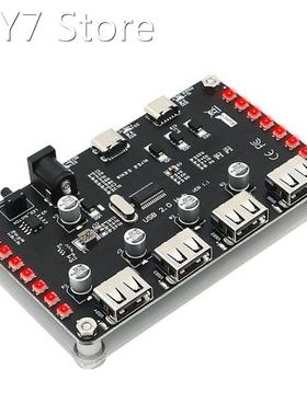 4 Port USB 2.0 Hub With 3528 Colorful LED And Auxiliary Powe