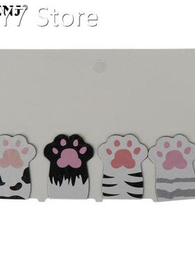 4pcs/Set Kawaii Cat Paw Magnetic Bookmarks Books Marker of P