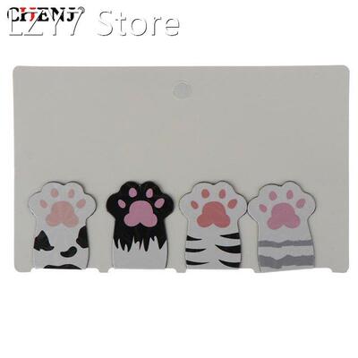 4pcs/Set Kawaii Cat Paw Magnetic Bookmarks Books Marker of P