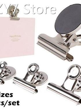 2pcs 3Sizes Metal Round Fridge Magnetic Stickers Clips Fridg