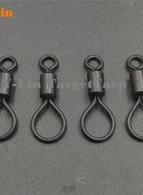40pcs Carp fishing big eye rolling swivels chod matt black c
