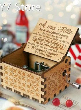 2021 New Hand Crank Wooden Music Box The Simpsones Classical