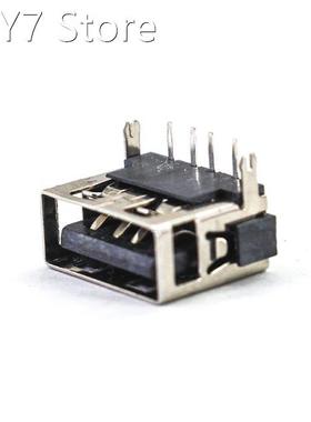 10 Pcs/Lot Female USB 2.0 DIP 4 Pin 2 Feet Type A 180 Degree