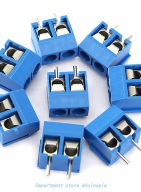 40pcs Blue 5.08mm Pitch Screw Terminals Zinc Plated 2-Pin PC