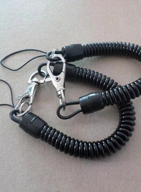 Practical Retractable Plastic Elastic Rope Key Ring Spring F