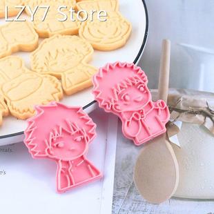 6Pcs Anime Jujutsu Kaisen Cookies Cutter Set Tools 3D Pressi