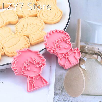6Pcs Anime Jujutsu Kaisen Cookies Cutter Set Tools 3D Pressi