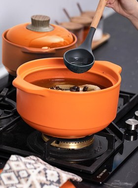 Korean Style Ceramic Casserole Gas Stove Open Flame Use Clay
