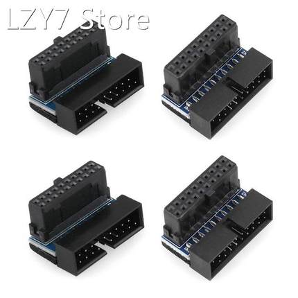 2pcs USB 3.0 19/20 Pin Male to Female Extension Adapter Up D