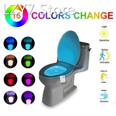 8/16 Colors Toilet Sensor Lights Intelligent Induction Bathr