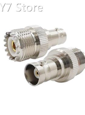 1Pcs Silver BNC Female to UHF SO-239 SO239 Female Jack Strai