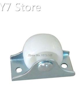10pcs White Rail Fixed Casters Small One-Way Wheel Furniture