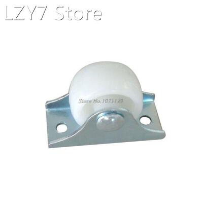10pcs White Rail Fixed Casters Small One-Way Wheel Furniture