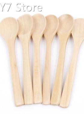 6pcs Wooden Tea Spoon Bamboo Tableware Condiment Utensil Cof