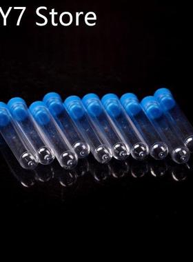 10pcs Chemistry Plastic Test Tubes Vials Seal Caps Pack Cont