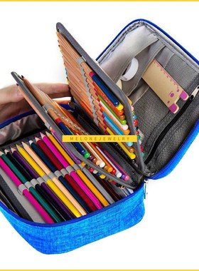 Canvas School Pencil Cases  Girls Boy Pencilcase 72 Holes Pe