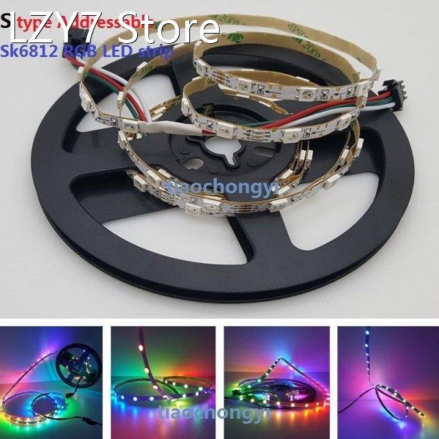 1M S type Addressable WS2812 SK6812 RGB LED pixel strip bend