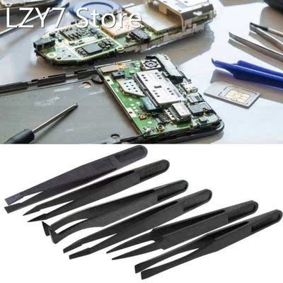 6 Pcs Multifunction Anti-static Electronic Tweezers Kit ESD