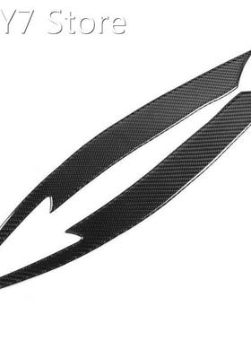 Car Side Mirror 1 Pair Carbon Fiber Eyelids Decal Headlight