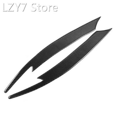 Car Side Mirror 1 Pair Carbon Fiber Eyelids Decal Headlight