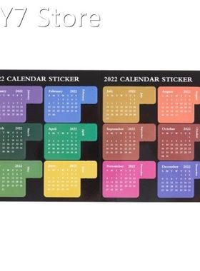 2022 Calendar Tabs Colorful Planner Divider Labels 12 Months