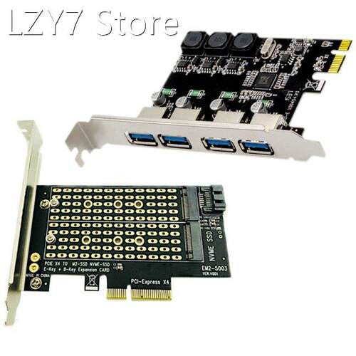 1Pcs Pcie To M2/M.2 Adapter M.2 Ngff & 1Pcs 4 Port U