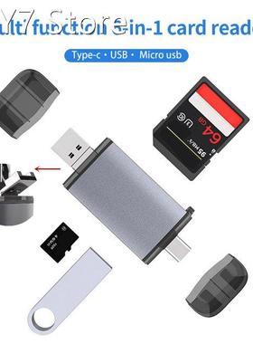 USB 2.0 Card Reader Type-c Micro-USB SD TF U-disk Portable R