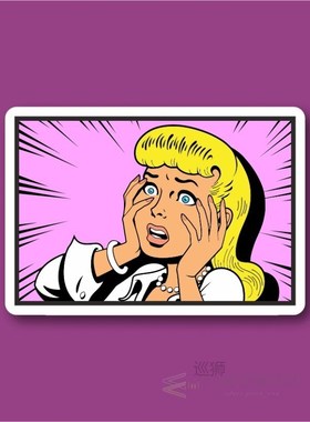 Girl Colour Pop Art Laptop and Phone Sticker-Decal max.8cm