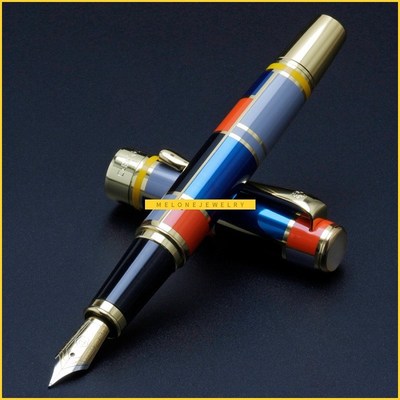 Color mosaic illustration Iraurita Fountain Pen Full metal G