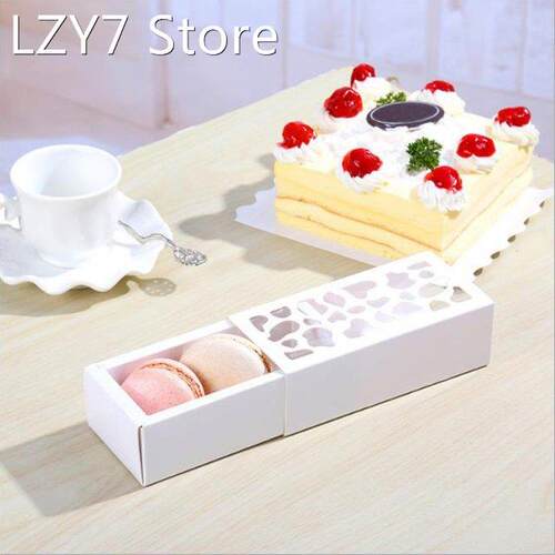 Luxury White Hollow Macaron Box Dessert Packaging Boxes for