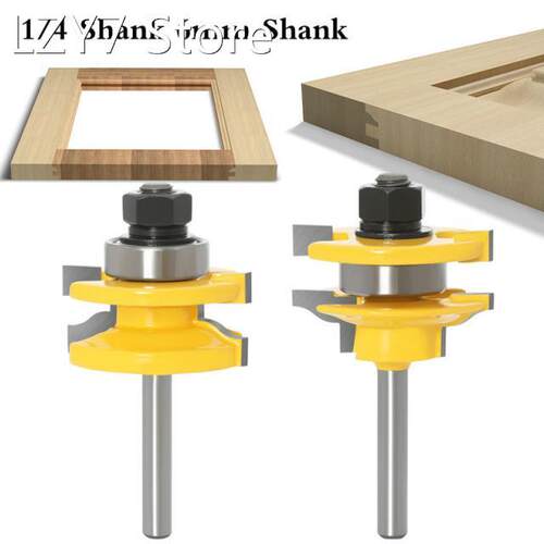 2PC 1/4 Shank 6mm Shank Carpentry Milling Cutter Tenon Comb