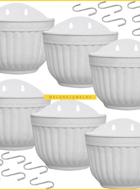 6 Pack 8.2 Inch Wall Hanging Planter Pots Vertical Garden Wi