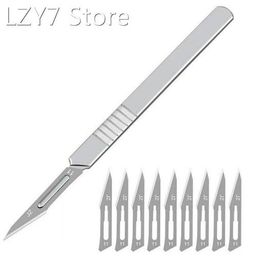 11 Pieces Of Carbon Steel Utility Blade Scalpel Blade DIY Cu