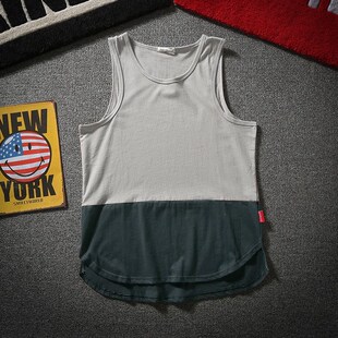 Men's cotton sleeveless T-shirt男大码纯棉无袖T恤打底汗背心男