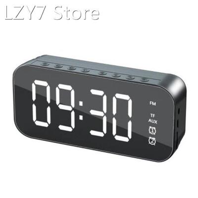 LED Mirror Screen Alarm Clock Watch Table Digital Clock Wire