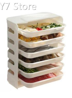 Six-layer Vegetable Storage Rack Stackable Fruit Meat Storag
